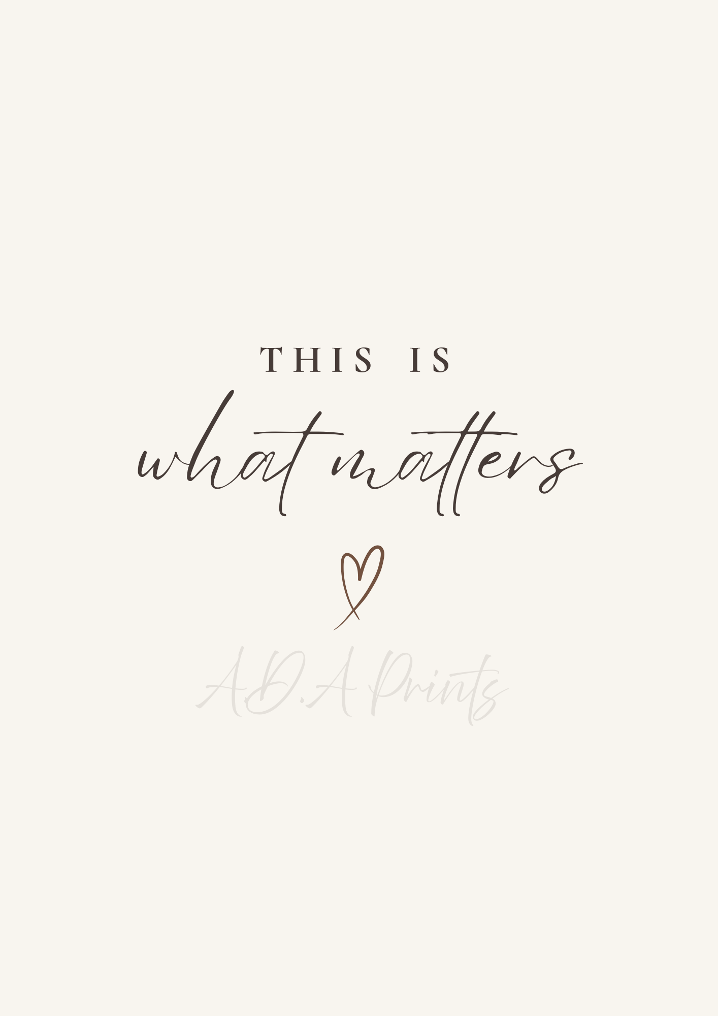 This Is What Matters – Mindful Quote Wall Art Print