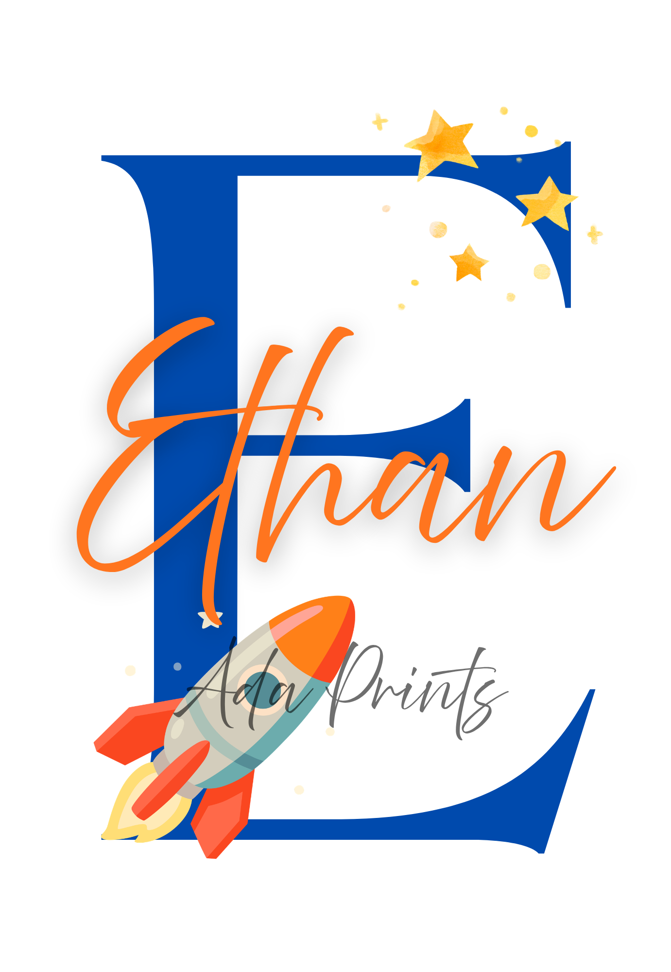 Personalised Initial & Name Print