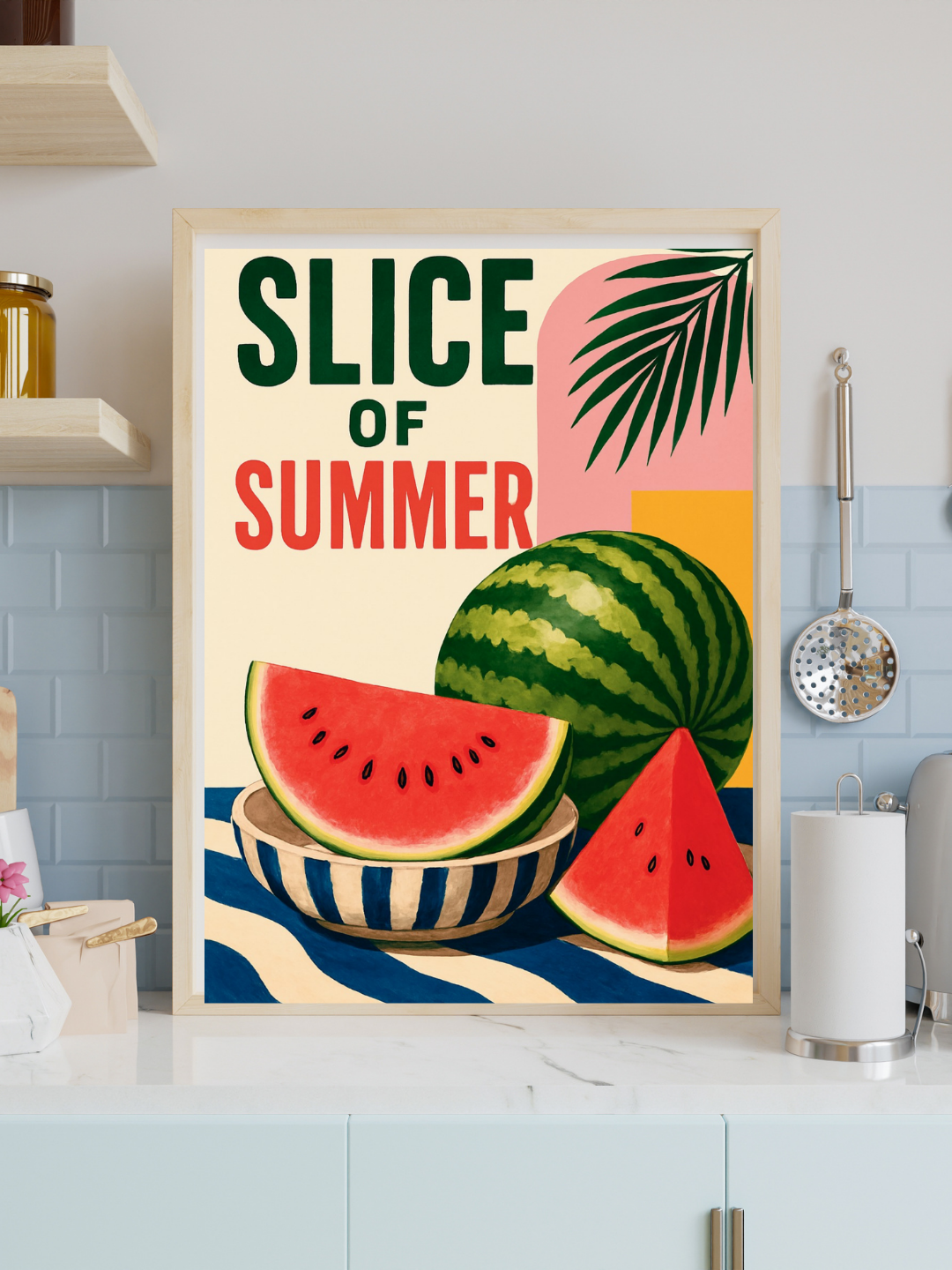 Slice Of Summer Watermelon Wall Art Print