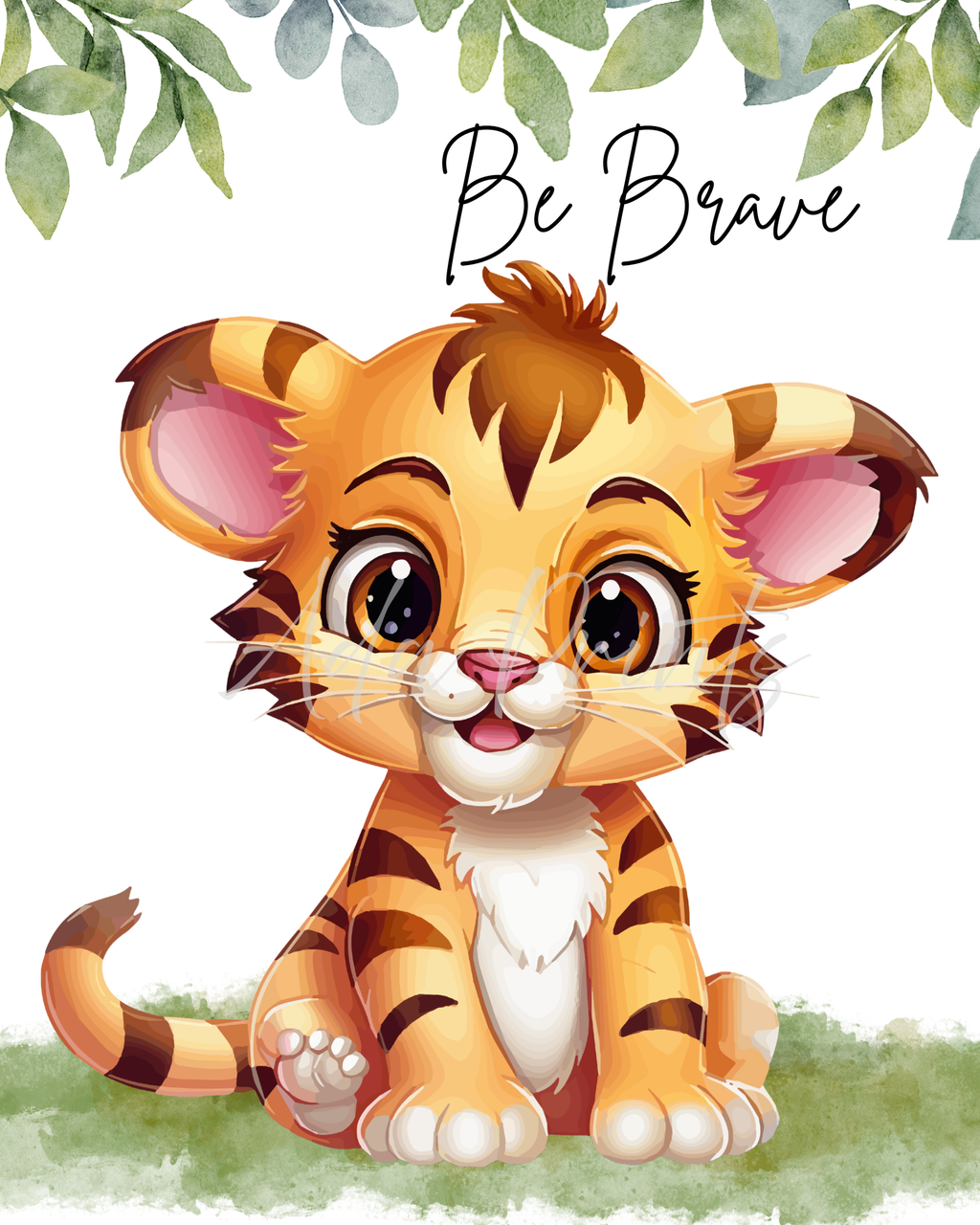 Safari Animal Nursery Prints Set of 3 UK - Dream Big Stand Tall Be Brave