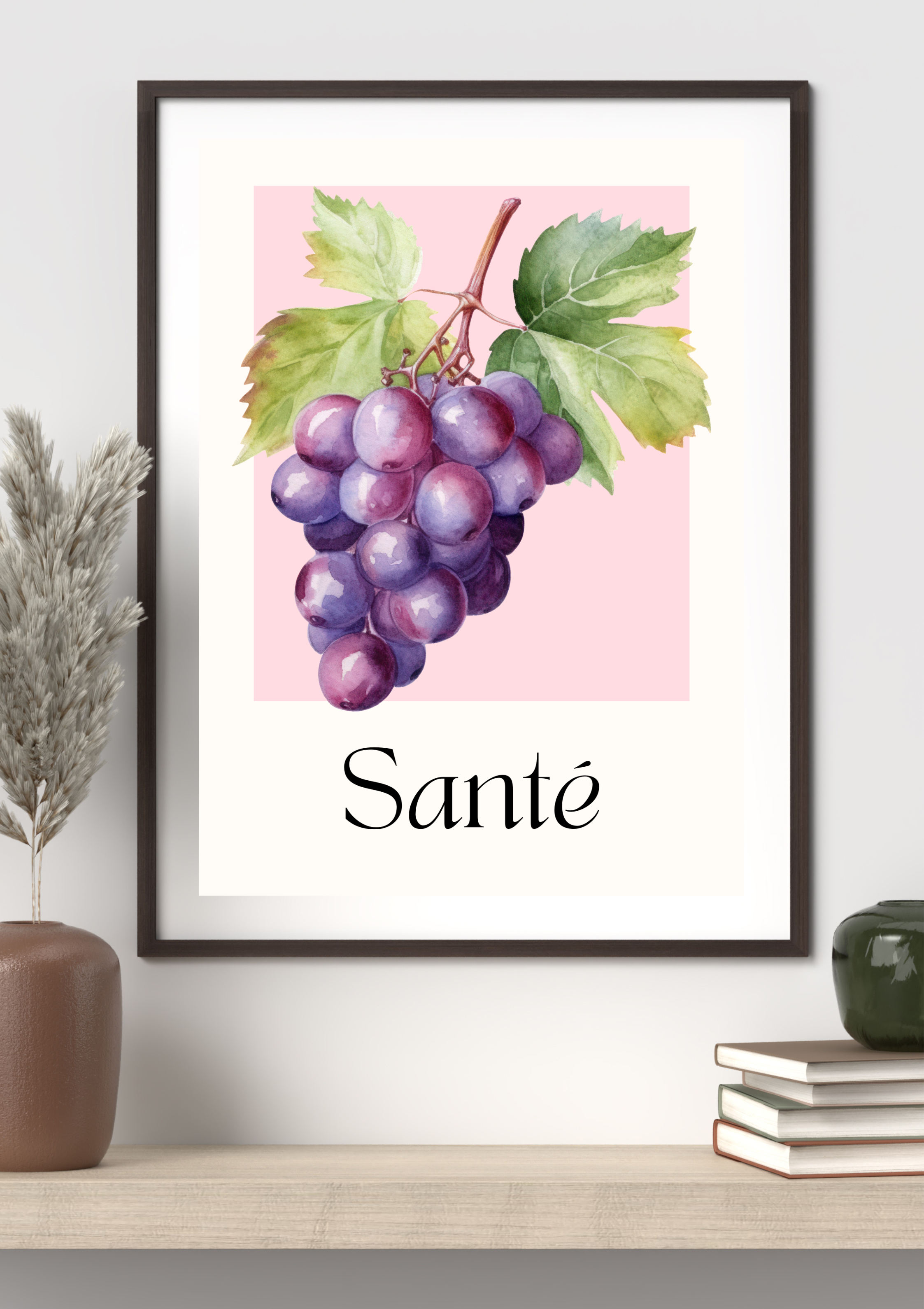 Santé Grape Print