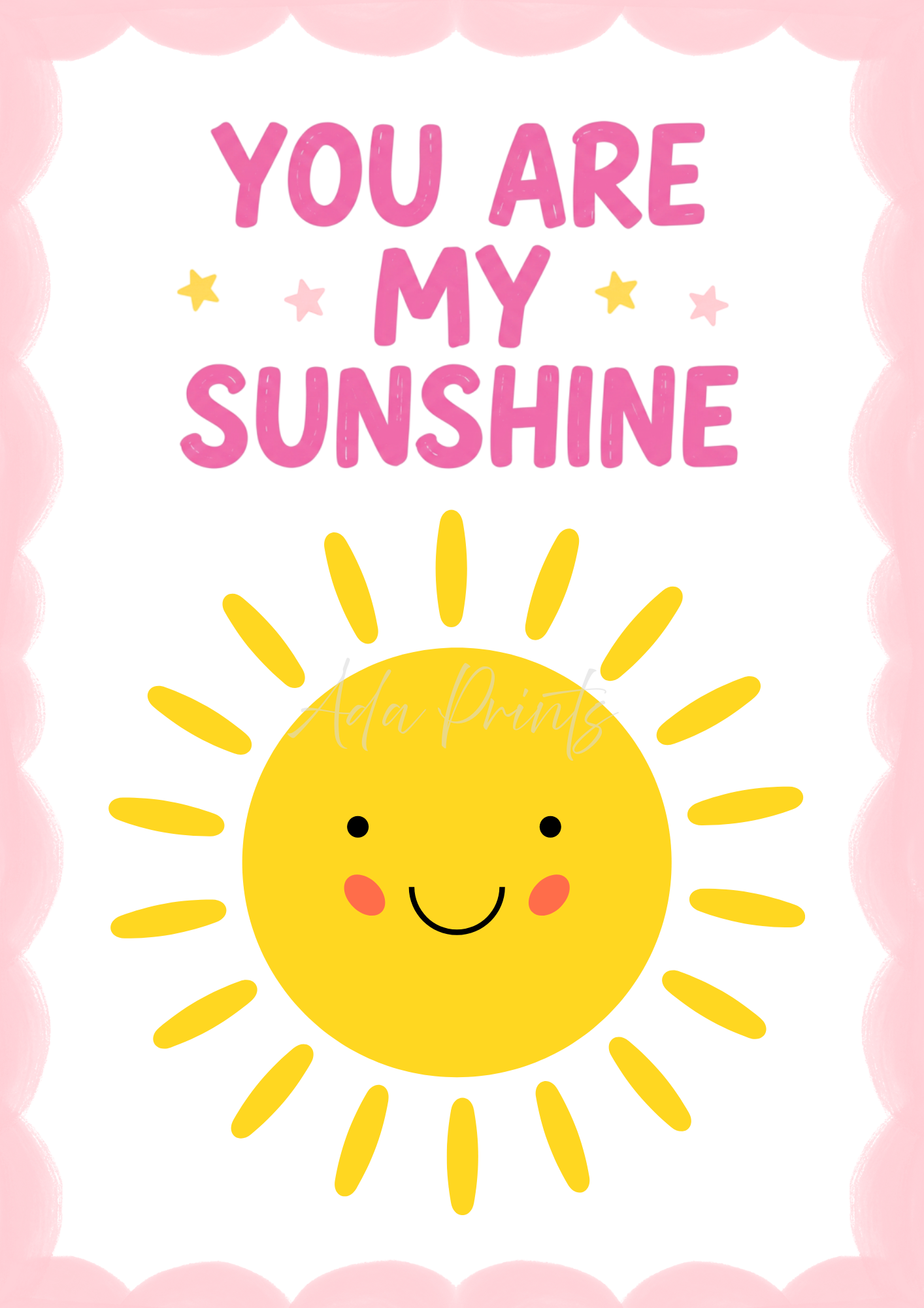 You Are My Sunshine Nursery Print | Kids Wall Art