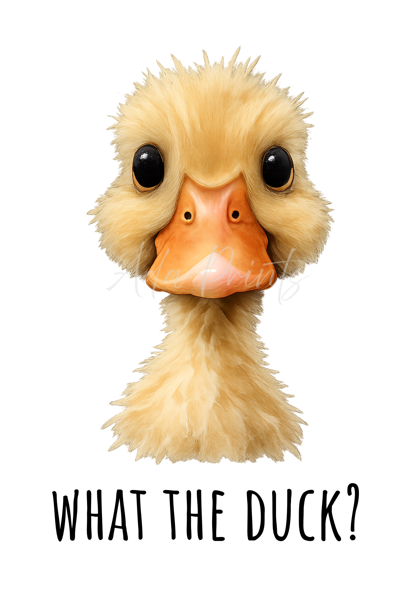 What the Duck Print - Funny Animal Wall Art