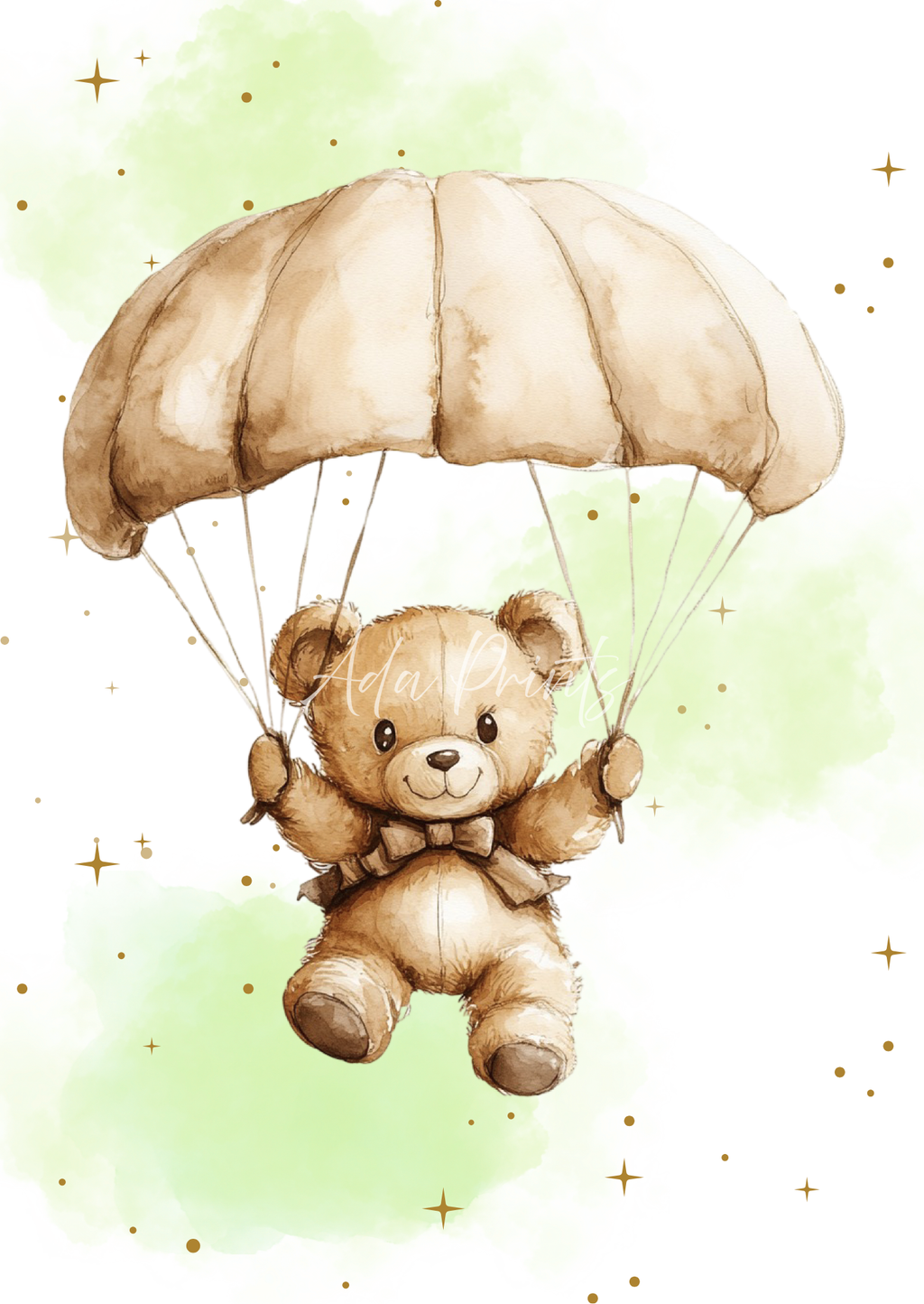Teddy Bear Nursery Prints UK - Personalised Baby Wall Art Set of 3
