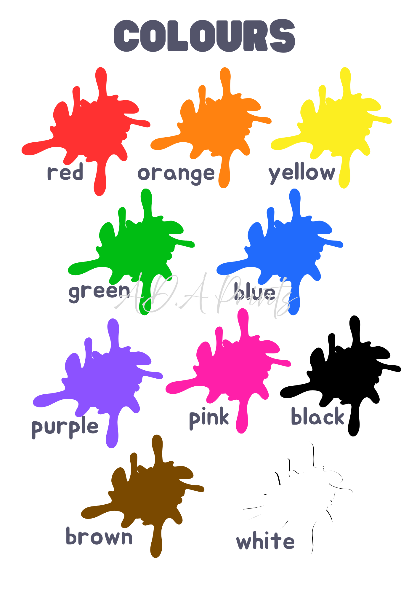 Children's Educational Poster Set – Alphabet, Numbers & Colours (3-Poster Bundle)